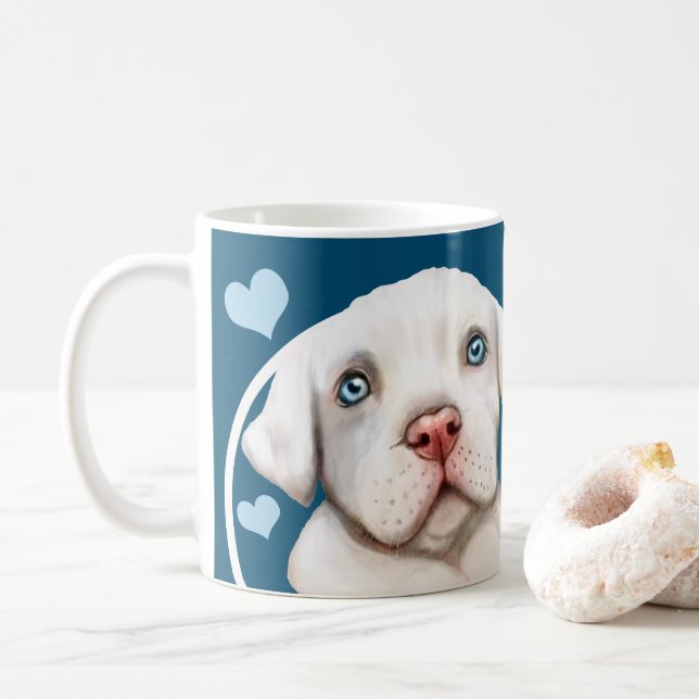 Caneca De Café Cachorro Branco Cachorro Cachorro Cada Cachorro Qu (Com Donut)