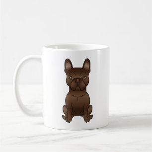 Caneca De Café Cachorro-branco de chocolate Marrom-francês Buldog
