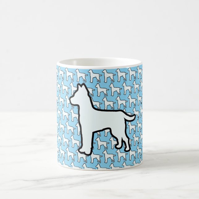 Caneca De Café Cachorro Branco Grande Lt Azul (Centro)
