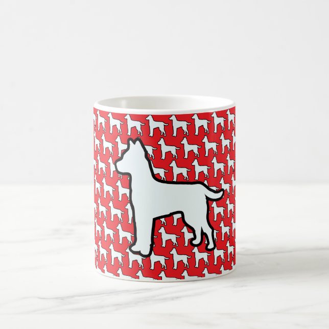 Caneca De Café Cachorro Branco Grande Vermelho (Centro)