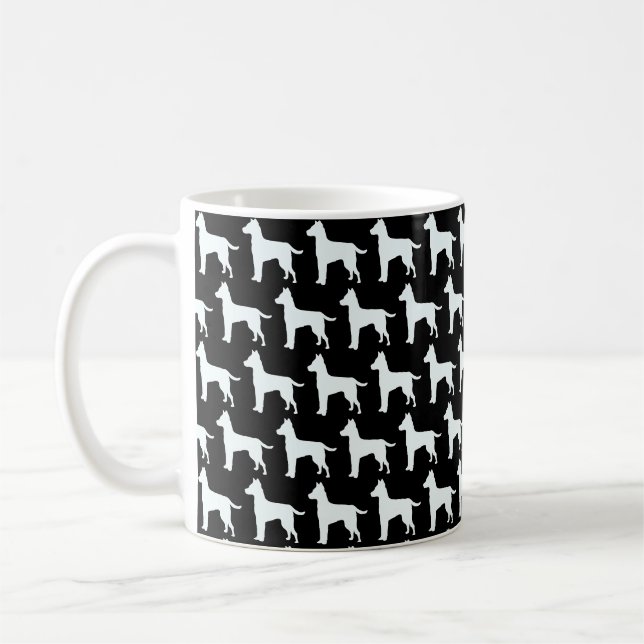 Caneca De Café Cachorro Branco Preto (Esquerda)