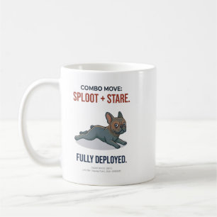Caneca De Café Cachorro Bulldog Francês Engraçado Sploot E Combin