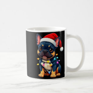 Caneca De Café Cachorro Bulldog Francês Fofo Natal Papai Noel Ama