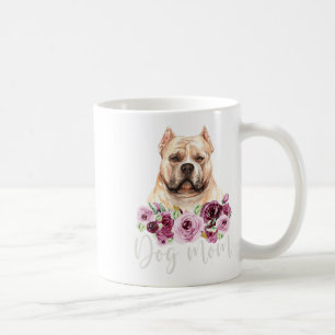 Caneca De Café Cachorro Bulldog Mãe Floral Bully Mama