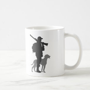 Caneca De Café Cachorro caçador - Escolha a cor de fundo