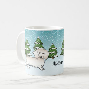 Caneca De Café Cachorro-Cachado de Cabelo Longo - Floresta de inv
