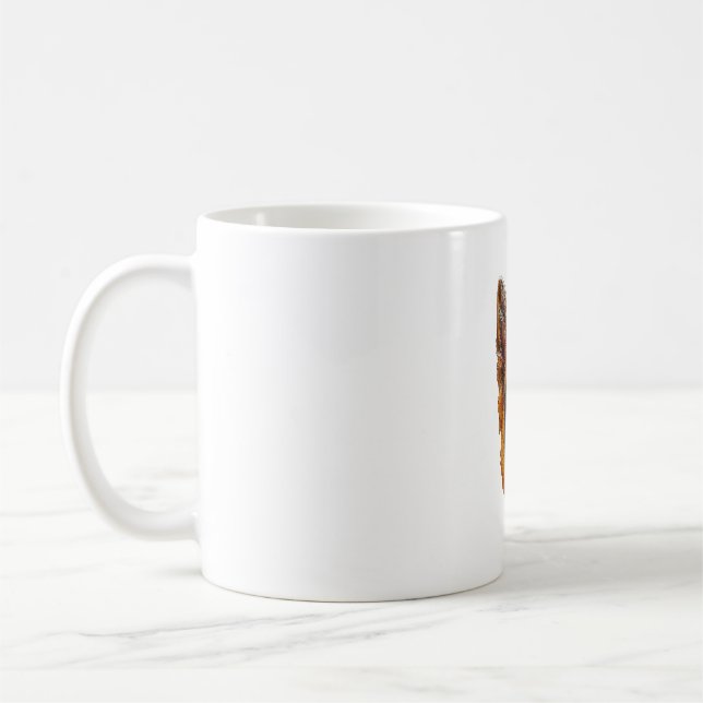 Caneca De Café Cachorro Cachorrinho Fofo Pastor Alemão   (Esquerda)