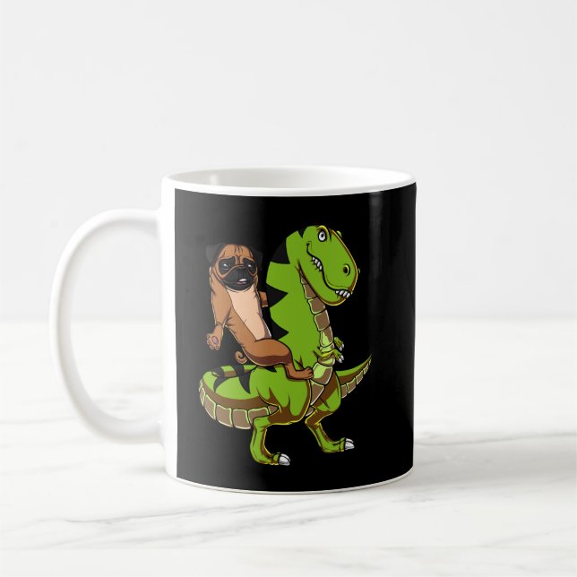 Caneca De Café Cachorro Cachorro Andando T-Rex Dinossauro (Esquerda)