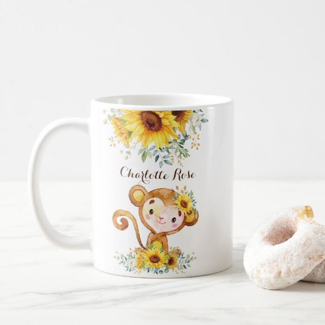 Caneca De Café Cachorro Cachorro Boho Watercolor (Com Donut)