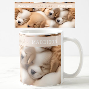 Caneca De Café Cachorro Cachorro Cachorro Cachorro Nome Mug