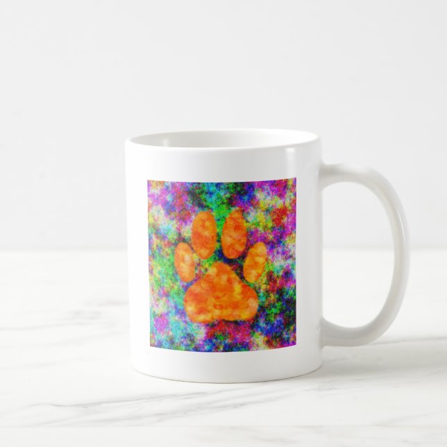 Caneca De Café Cachorro Cachorro Imprimir Aquarela (Direita)