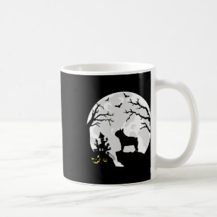 Caneca De Café Cachorro-Cachorro Na Lua Halloween Homens Vêm