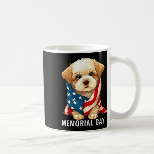 Caneca De Café Cachorro Cachorro Verão Sinalizador Us Dia Memoria