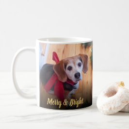 Caneca De Café Cachorro Cachorro Vermelho Arco Feliz e Natal Bril