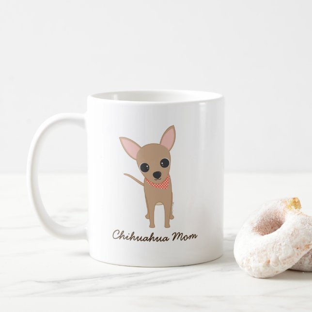 Caneca De Café Cachorro Chihuahua  (Com Donut)