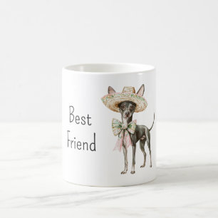 Caneca De Café Cachorro Chihuahua de Chapéu Melhor Amigo