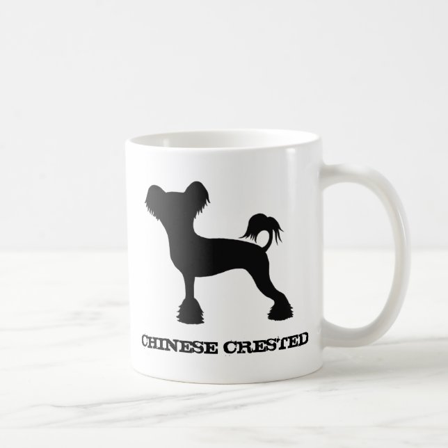 Caneca De Café Cachorro Chinês Silhuettes Cresties Personalizado (Direita)