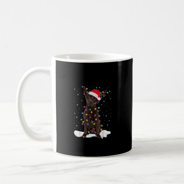 Caneca De Café Cachorro | Chocolate Labrador — Natal (Esquerda)