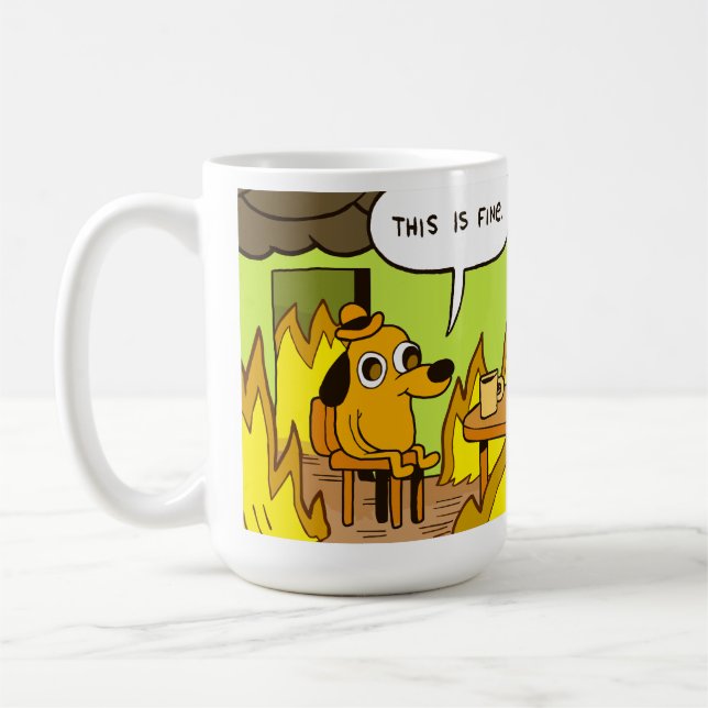 Caneca De Café Cachorro chorão, está bem. (Esquerda)