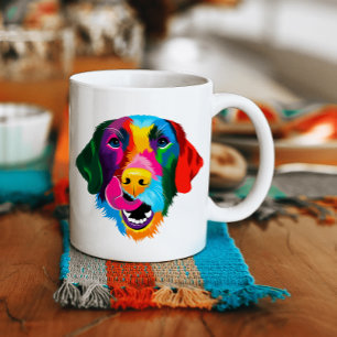 Caneca De Café Cachorro Colorido Labrador Retriever Coffee Mug