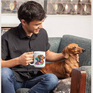 Caneca De Café Cachorro Colorido Pet Coffee Mug, Taça
