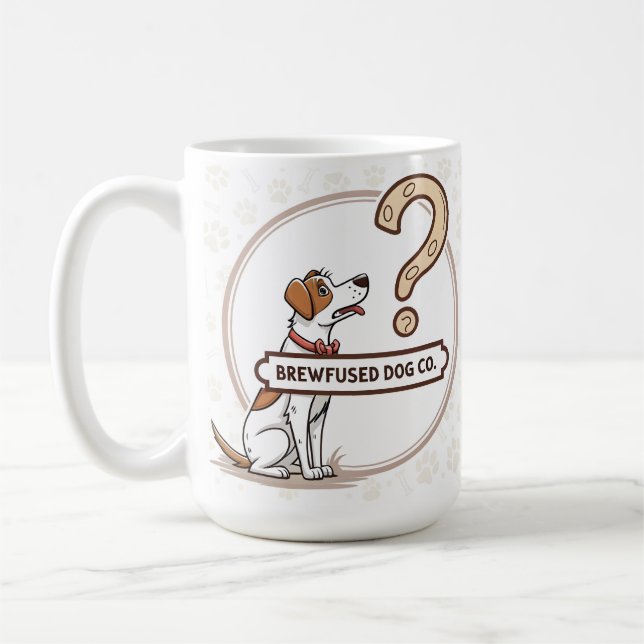 Caneca De Café Cachorro confuso (Esquerda)