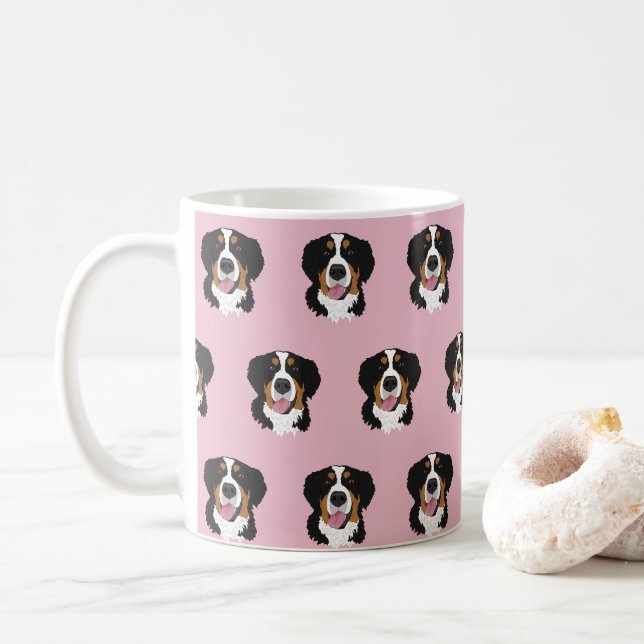 Caneca De Café Cachorro da Montanha Bernese (Com Donut)