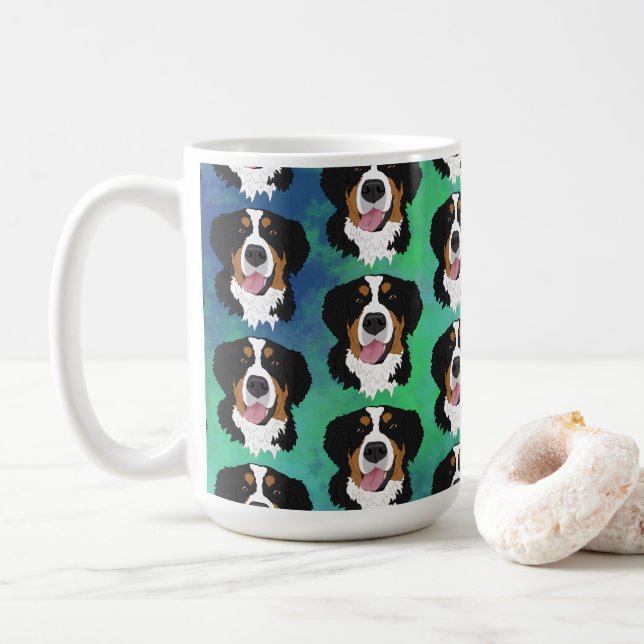 Caneca De Café Cachorro da Montanha Bernese (Com Donut)