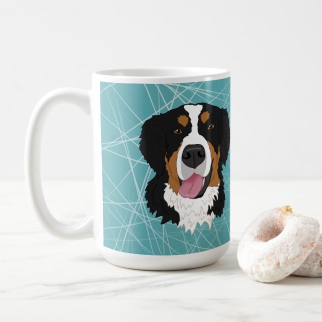 Caneca De Café Cachorro da Montanha Bernese (Com Donut)