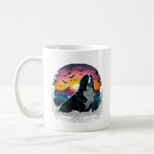 Caneca De Café Cachorro da Montanha Bernese com Vista de Montanha