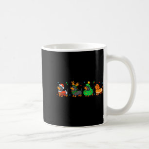 Caneca De Café Cachorro Dachshund de Natal Weenie Merry Woofmas C