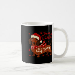 Caneca De Café Cachorro Dachshund Querido Papai Noel É Uma Longa