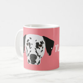 Caneca De Café Cachorro Dalmaciano, em preto,