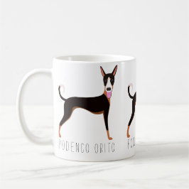 Caneca De Café Cachorro de animação Podenco Orito personalizável