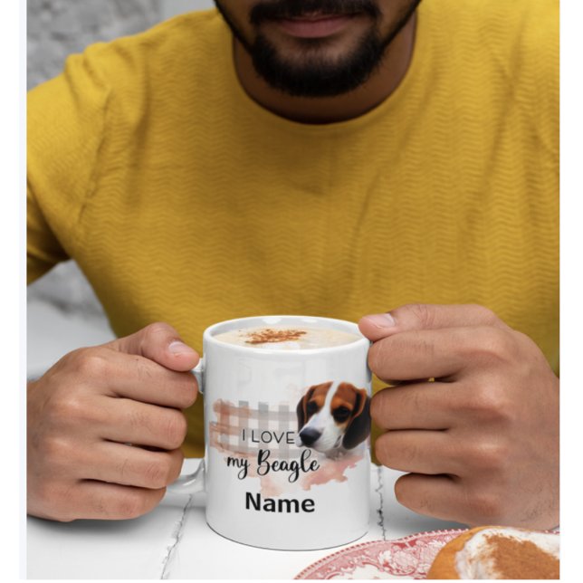 Caneca De Café Cachorro de Beagle Coffee Mug, Taça (Boxer dog pet coffee mug)