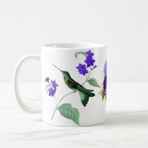 Caneca De Café Cachorro de beija-flores roxas