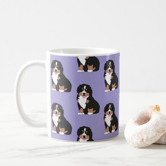 Caneca De Café Cachorro de Bernese Cachorro de Café (Com Donut)