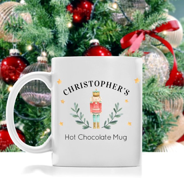 Caneca De Café Cachorro de Cacau Quente de Natal Personalizado (Criador carregado)