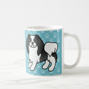 Caneca De Café Cachorro de Cartografia Japonês Preto E Branco