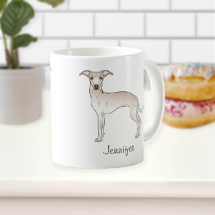 Caneca De Café Cachorro De Cartoon De Sorvete De Sorriso Italiano