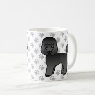 Caneca De Café Cachorro de Cartoon Negro