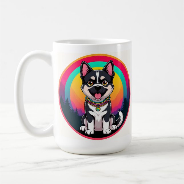Caneca De Café Cachorro de Cartoon Reproduzido (Esquerda)