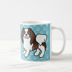 Caneca De Café Cachorro De Cartoons Castanho E Branco Japonês