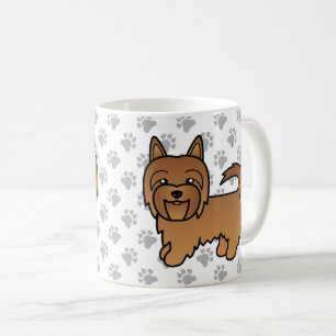 Caneca De Café Cachorro de Cartoons Terrier Cute Vermelho Austral