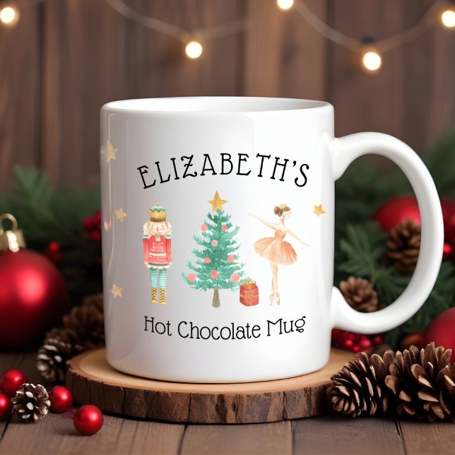 Caneca De Café Cachorro de Chocolate Personalizado da Menina (Criador carregado)