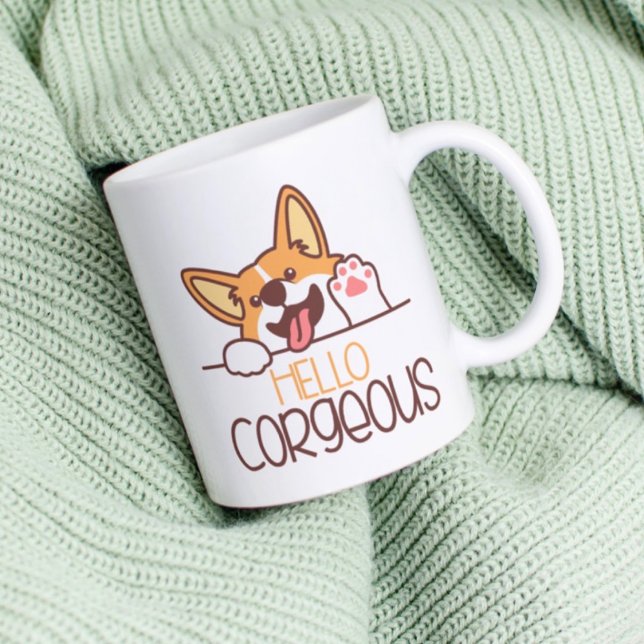 Caneca De Café Cachorro de Corgi (Criador carregado)