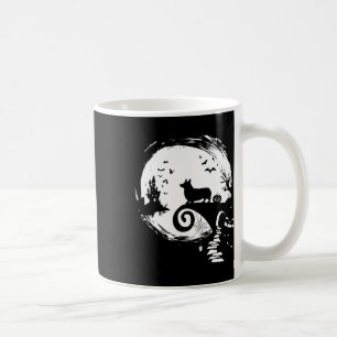 Caneca De Café Cachorro De Corgi E Moon Halloween Costume Dog Div