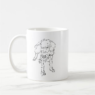 Caneca De Café Cachorro de Dachshund Fio de Cabelo Fofo Café
