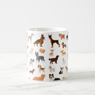 Caneca De Café Cachorro de Desenho Animado Colorido Fofo para Ama