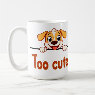 Caneca De Café Cachorro de Desenho Animado com Texto Atraente